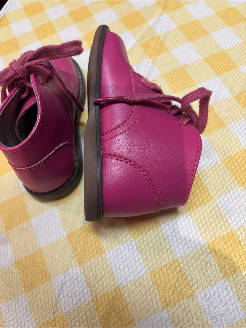 FootMates Hot Pink Lace-Up Kids Dress Shoes